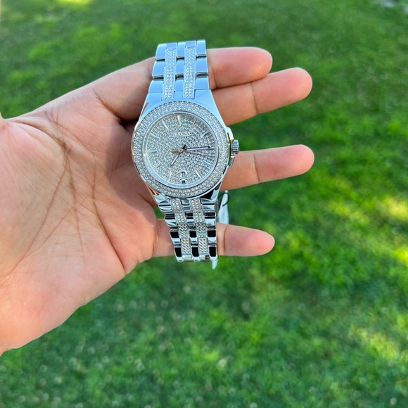 BULOVA  diamond Crystal Pave Men's Watch silver - Picture 9 of 15